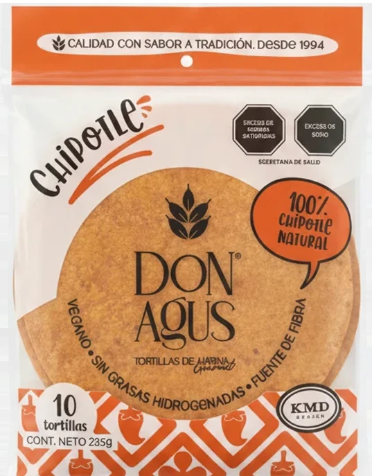 Tortillas Don Agus sabor Chipotle